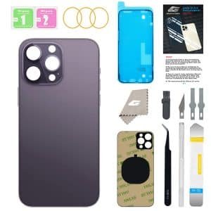 Back glass replacement for iPhone 14pro max deep purple