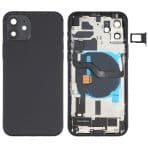back housing for iphone 12 black full