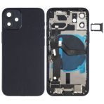 back housing for iphone 12mini black full