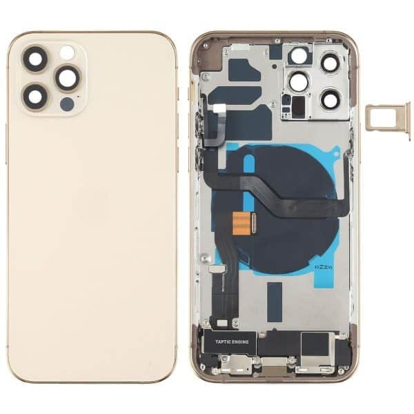 back housing for iphone 12pro max gold full