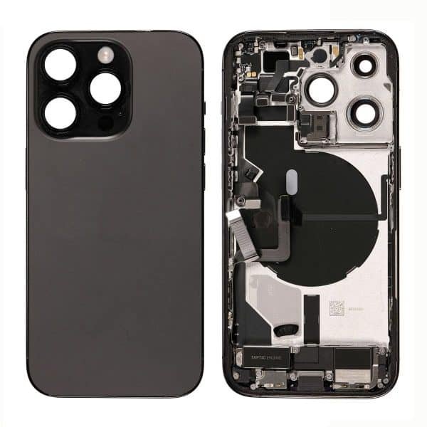 back housing for iphone 14pro max space black full