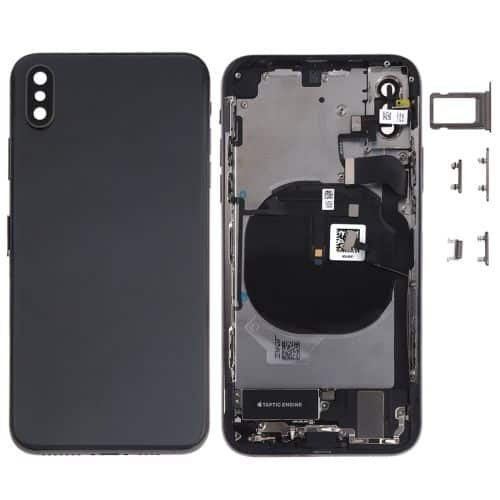 back housing for iphone xs black full