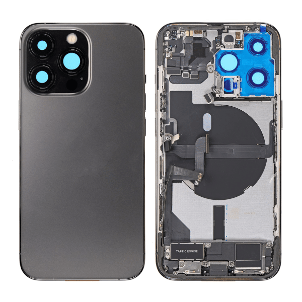 back housing for iphone 13pro black full