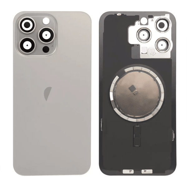 back housing for iphone 15pro max natrual titanium