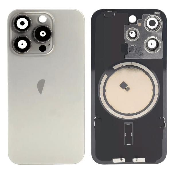 back housing for iphone 15pro natrual titanium
