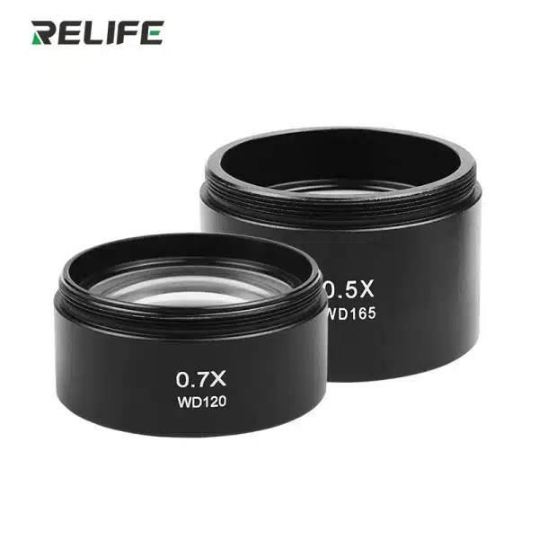 RELIFE M-21 M-22 0.5X 0.7X Auxiliary Objective Lens for Zoom Stereo Microscope Thread 48mm for Trinocular Microscopio