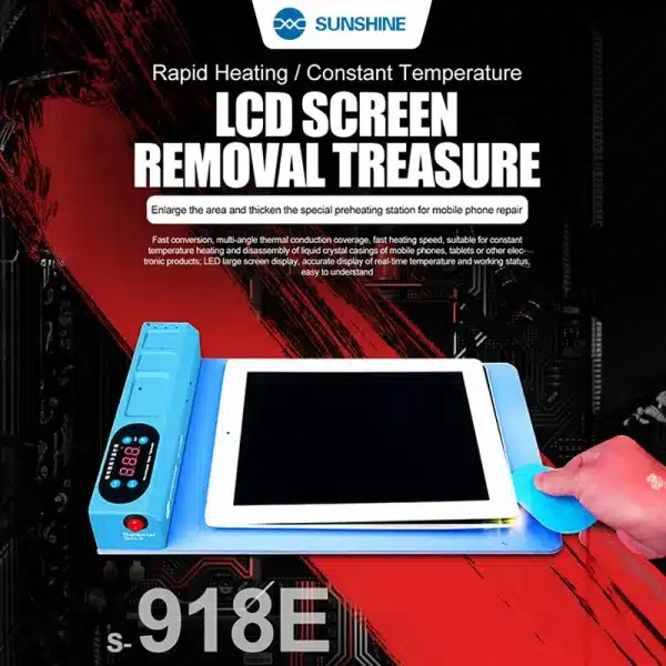 SUNSHINE S-918E LCD Digital Display Screen Splitter Separator Pad For iPhone iPad screen replace Tools Heating Stage Separator