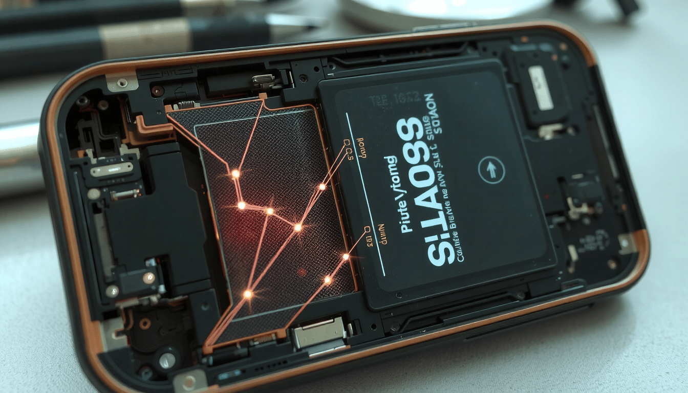iPhone battery setup process showing power management system calibration and charge level accuracy